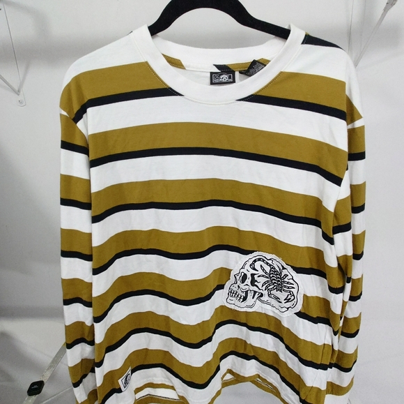 Lurking Class Other - Lurking Class by Sketch Tank Scorpion and Skull Stripe Long Sleeve T-Shirt XL